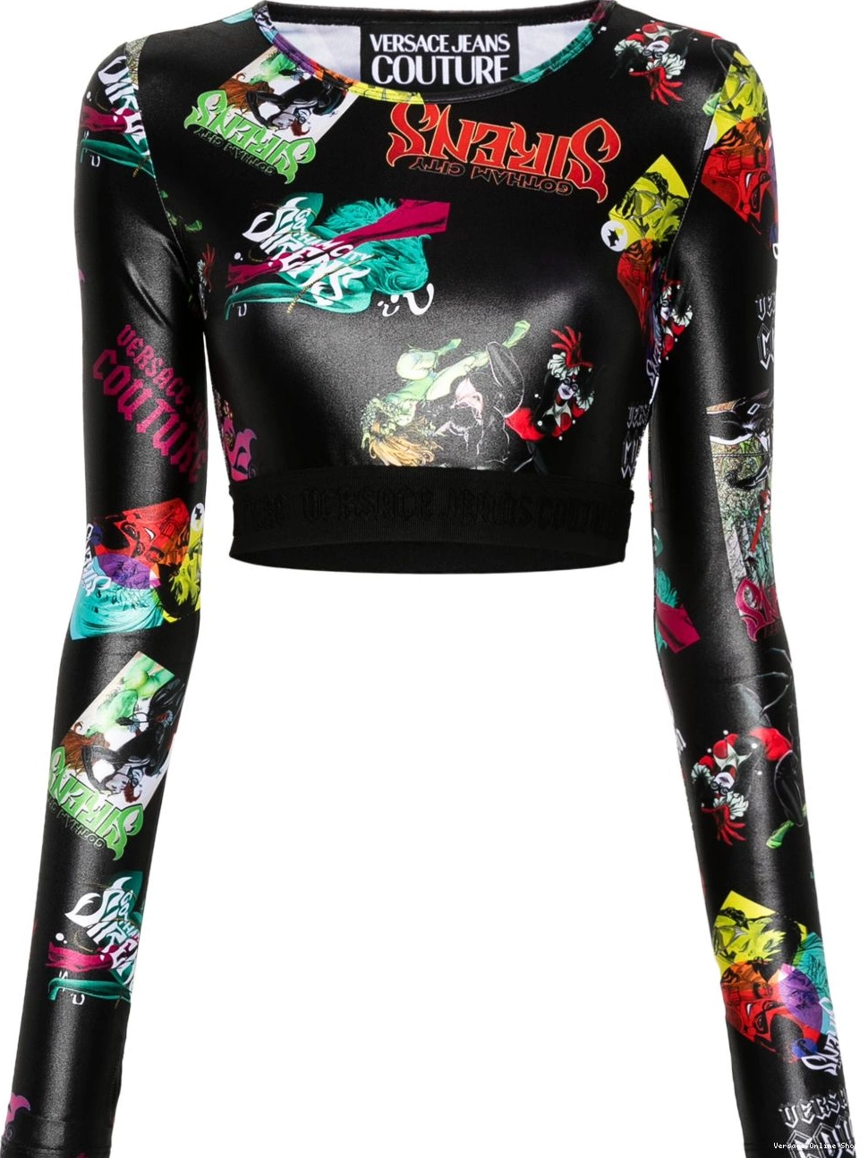 Cheap Versace T-shirt cropped graphic-print Jeans Couture Women 0815